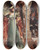 Triptych art skateboard deck of Frederik Hendrik Kaemmerer Im Park by Frederik Hendrik Kaemmerer (1839-1902)