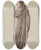 Triptych art skateboard deck of Robert Pohle Garden Figure by Robert Pohle