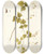 Triptych art skateboard deck of Nikolaus Joseph Freiherr Von Jacquin Glycine Caribaea by Nikolaus Joseph Freiherr Von Jacquin (1727-1817)