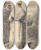 Triptych art skateboard deck of Harald Reiterer Peasant Woman Seen Frombehind by Harald Reiterer (19-)