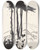 Triptych art skateboard deck of Johannes Frederik Engelbert Ten Klooster Papoeagraf by Johannes Frederik Engelbert Ten Klooster (1873-1940)