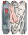 Triptych art skateboard deck of Mikul Galanda Woman And Flower_2 by Mikulas Galanda (1895-1938)