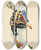 Triptych art skateboard deck of Sergey Chekhonin Costume Design For A Jester_1 by Sergey Chekhonin (1878-1936)
