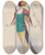 Triptych art skateboard deck of Will R Barnes Pheasant by Will R Barnes (1939)