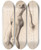 Triptych art skateboard deck of Otto Henry Bacher Standing Nude Model by Otto Henry Bacher (1856-1909)
