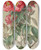Triptych art skateboard deck of Paul De Longpre Branches Of Ragged Robin Roses by Paul de Longpre (1855-1911)