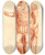 Triptych art skateboard deck of Cornelis Pronk Beeld Van Julius Caesar by Cornelis Pronk (1691-1759)