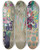 Triptych art skateboard deck of Gustav Klimt Posthumous Portrait Of Ria Munk Iii by Gustav Klimt (1862-1918)