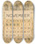 Triptych art skateboard deck of Theo Van Hoytema Kalenderblad November Met Meerkoet Op Een Paal by Theo Van Hoytema (1863-1917)
