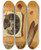 Triptych art skateboard deck of Jacobus Plasschaert A Trompeloeil Painting With An Engraved Portrait Of King Charles I An Issue Of Fogs Journal Dated 1734 A Quill Pen And Sealing Wax Held Against A Wooden Backboard by Jacobus Plasschaert (1730-1765)