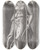 Triptych art skateboard deck of Marcantonio Raimondi Faith by Marcantonio Raimondi (1470-1527)