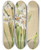 Triptych art skateboard deck of Hannah Borger Overbeck White Narcissus With Gray Accents by Hannah Borger Overbeck (1870-1931)