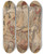 Triptych art skateboard deck of Katsukawa Shunk Actor Otoni Hiroje As Pilgrim With Post by Katsukawa Shunko (1743-1812)
