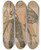 Triptych art skateboard deck of Katsukawa Shunsh An Actor Of The Ichikawa Family Ichikawa Danjur With Sword And Dagger by Katsukawa Shunsho (1726-1792)