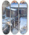 Triptych art skateboard deck of Nils Kreuger Backyard by Nils Kreuger (1858-1930)