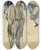 Triptych art skateboard deck of Thophile Alexandre Steinlen La Sortie De Lcole by Theophile Alexandre Steinlen (1859-1923)