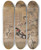 Triptych art skateboard deck of Iwasa Matabei The Four Pleasures by Iwasa Matabei (1578-1650)