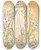 Triptych art skateboard deck of Alphonse Mucha The Lily by Alphonse Mucha (1860-1939)