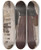 Triptych art skateboard deck of Joseph Wopfner Rckenansicht Einer Frau Mit Korb by Joseph Wopfner (1843-1927)