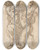 Triptych art skateboard deck of Giovanni Battista Foggini Design For A Statue Consisting Of A Satyr And Satyress Lifting A Vase by Giovanni Battista Foggini (1652-1725)