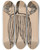 Triptych art skateboard deck of Amede Lynen Figure Of A Man_2 by Amedee Lynen (1852-1938)