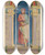 Triptych art skateboard deck of John La Farge The Goodknight by John La Farge (1835-1910)