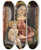 Triptych art skateboard deck of Ansano Ciampanti Virgin And Child Enthroned With Two Angels Holding A Crown by Ansano Ciampanti (16-)