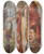 Triptych art skateboard deck of Hans Zatzka Apotheose Auf Dr Karl Lueger by Hans Zatzka (1859-1945)