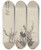 Triptych art skateboard deck of Wen Zhengming Old Trees By A Wintry Brook by Wen Zhengming (1470-1559)