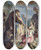 Triptych art skateboard deck of Sebastiano Ricci A Miracle Of Saint Francis Of Paola by Sebastiano Ricci (1659-1734)