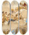 Triptych art skateboard deck of Alois Hans Schram Design For A Ceiling Fresco Allegory Of Austria by Alois Hans Schram (1864-1919)