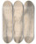 Triptych art skateboard deck of Cristoforo Roncalli Study For Lower Part Of Torso And Legs Of A Young Boy by Cristoforo Roncalli (1552-1626)