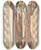 Triptych art skateboard deck of Alphonse Mucha La Tosca by Alphonse Mucha (1860-1939)