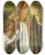 Triptych art skateboard deck of Joos Van Cleve Joseph Of Arimathea by Joos Van Cleve (1485-1541)