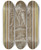 Triptych art skateboard deck of Giovanni Mauro Della Rovere Two Pilaster With White Putti On Tan Ground_2 by Giovanni Mauro della Rovere (1561-1640)