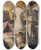 Triptych art skateboard deck of Paul Kleinschmidt Stillleben Mit Kaffeekanne Korinthen Und Obst by Paul Kleinschmidt (1883-1949)