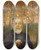 Triptych art skateboard deck of Hans Thoma Selfportrait In Front Of A Birch Forest by Hans Thoma (1839-1924)