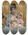 Triptych art skateboard deck of Alfred Stevens Mother And Child by Alfred Stevens (1817-1875)