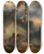 Triptych art skateboard deck of Friedrich August Matthias Gauermann Ein Von Wlfen Angefallener Eber by Friedrich August Matthias Gauermann (1807-1862)