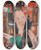 Triptych art skateboard deck of Heinrich Stegemann Frau Und Schwarze Katze In Der Nacht Bildnis Ingeborg Stegemann by Heinrich Stegemann (1888-1945)