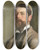 Triptych art skateboard deck of John Singer Sargent Selfportrait_1 by John Singer Sargent (1856-1925)