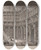 Triptych art skateboard deck of John Thomas Smith Domestic Architecture A Magnificent Mansion Lately Standing In Hart Street Crutched Friars by John Thomas Smith (1766-1833)
