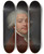Triptych art skateboard deck of Jeanbaptiste Regnault Portrait Of A Gentleman by Jean-Baptiste Regnault (1754-1829)
