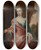 Triptych art skateboard deck of John Zachary Kneller Portrait Of Lucy Sherard Daughter Of The Earl Of Harborough And Wife Of Duke Of Rutland by John Zachary Kneller (1642-1702)