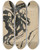 Triptych art skateboard deck of Jn Novk Old Man With A Cross On His Shoulder by Jan Novak (1921-1944)