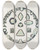 Triptych art skateboard deck of Martin Frobenius Ledermuller Amusement Microscopique Tant Pour Lesprit Que Pour Les Yeux Pl057 by Martin Frobenius Ledermu%Cc%88Ller (1719-1769)
