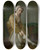 Triptych art skateboard deck of Philippe Mercier A Young Woman Pulling On Her Stocking by Philippe Mercier (1689-1760)