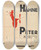 Triptych art skateboard deck of Kurt Schwitters Hahne Peter by Kurt Schwitters (1887-1948)
