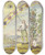 Triptych art skateboard deck of Johann Esaias Nilson Knabe Mit Einem Rebmesser Vor Einem Weinstock by Johann Esaias Nilson (1721-1788)