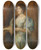 Triptych art skateboard deck of Franz Von Lenbach Portrt Einer Dame Mit Perlenkette Und Pelzstola by Franz Von Lenbach (1836-1904)